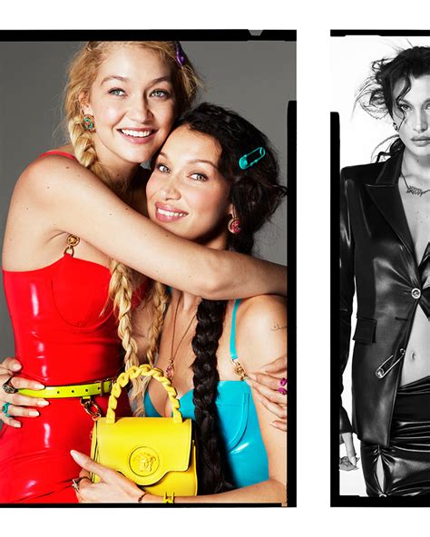 giusj versace nuda|Bella and Gigi Hadid recreate iconic Versace campaign .